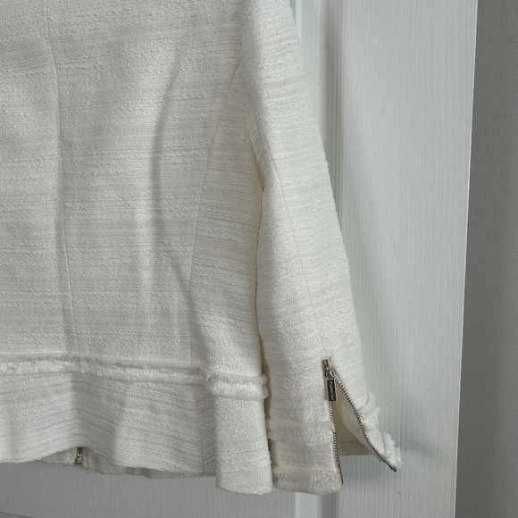 Karl Lagerfeld Paris White Cropped Jacket | Chic & Structured - Picture 4 of 5